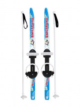 Лыжи детские Быстрики с палками голубые 90см