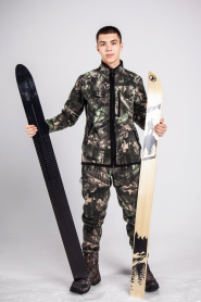 Лыжи Лесные, дерево-пластик, длина 185 см, ширина 11 см