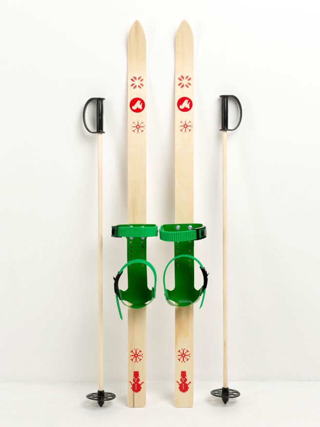 Детский лыжный комплект JUNIOR, 130 см, лыжи+крепления+палки