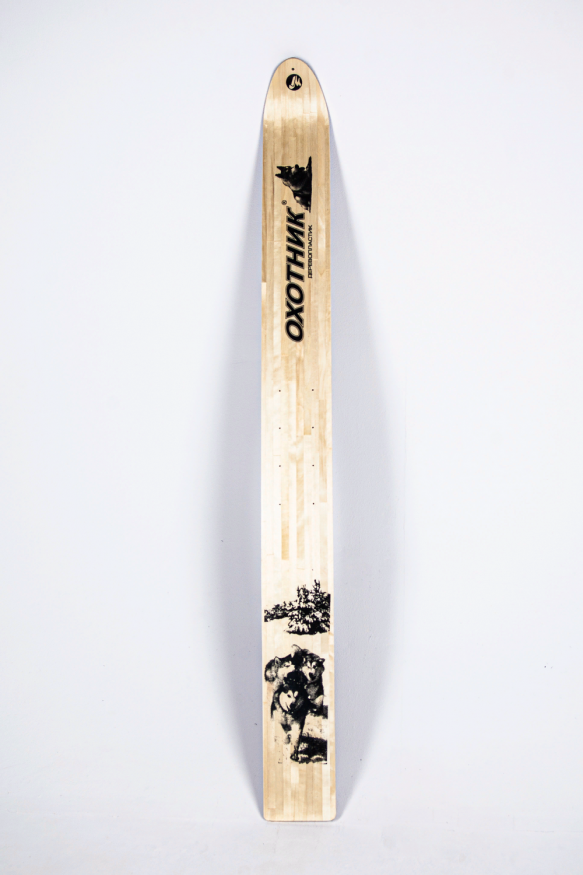 Лыжи ОХОТНИК, дерево-пластик, длина 165 см, ширина 15 см