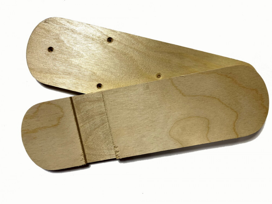 Лыжи РЫБАЦКИЕ, длина 120 см, дерево-пластик, ширина 110 мм