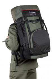 Рюкзак туристический Турист Лайт 1, ПВХ 600, олива/черный, 120 л, ТАЙФ