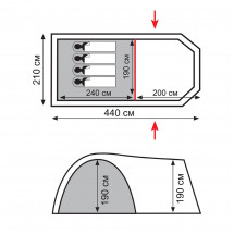 Палатка Catawba 4 v2, Totem