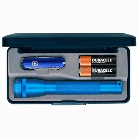 Подарочный набор (нож Victorinox 0.62** + фонарь Mini-Mag 2A ) / синий