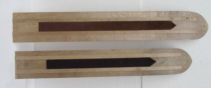 Лыжи Зима (береза, осина 180мм), длина 150 см, с камусом 70 мм