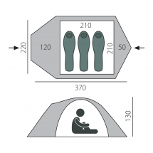 Палатка Btrace Challenge 3, зеленая