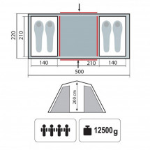 Палатка &amp;quot;Brest 4&amp;quot; v2, цвет песочный, Tramp